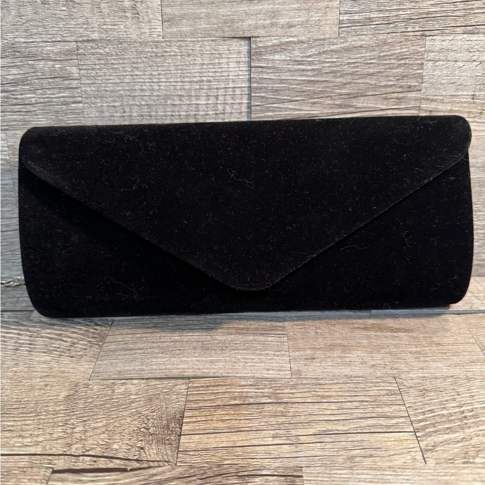 Elegant Black Velvet Clutch